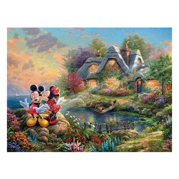 DISNEY THOMAS KINKADE Mickey & Minnie Mouse Puzzle - Picture 2 of 10